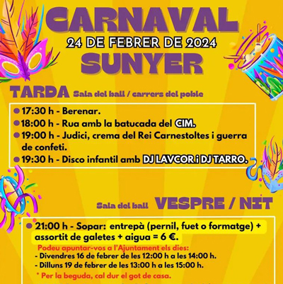 Carnaval a Sunyer, 2024