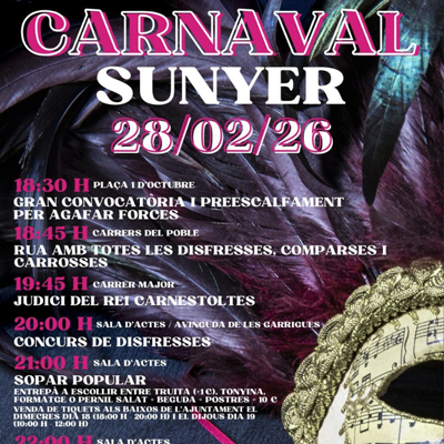 Carnaval a Sunyer, 2026