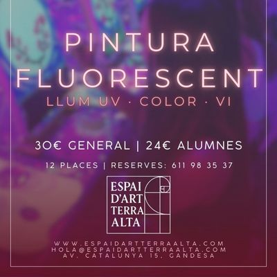 Taller de pintura fluorescent, Espai d'Art Terra Alta