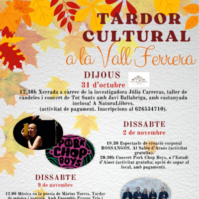 Tardor Cultural a la Vall Ferrera, 2024