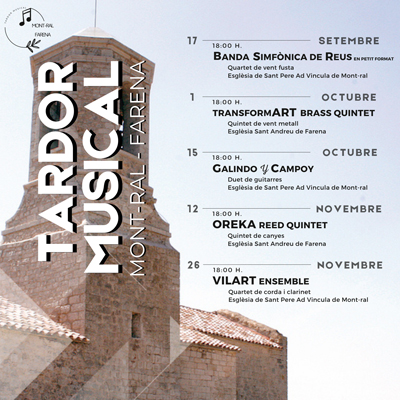 Cicle de concerts Tardor Musical a Mont-ral - Farena, 2022