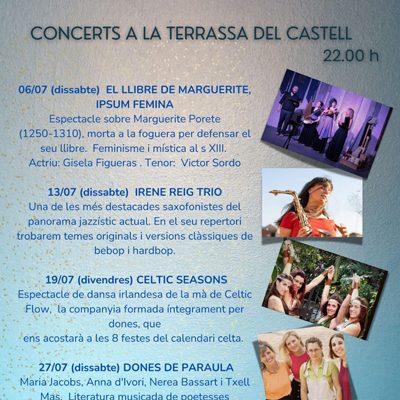 Concerts a la Terrassa del Castell, Castell del Catllar, El Catllar, 2024