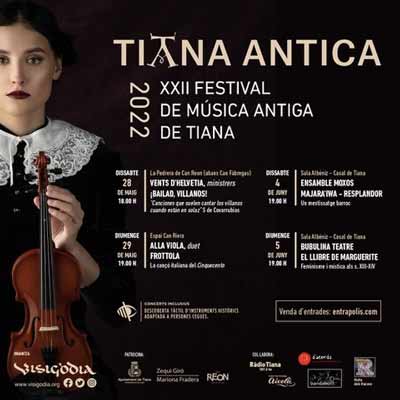 Tiana Antica, Festival de Música Antiga de Tiana, 2022