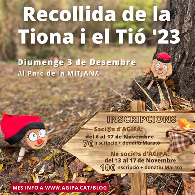 Recollida de la Tiona i el Tió amb Agipa, Pardinyes, Lleida, 2023