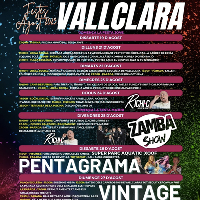 Festa Major de Vallclara, 2023