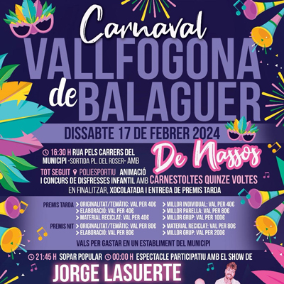 Carnaval de Vallfogona de Balaguer, 2024