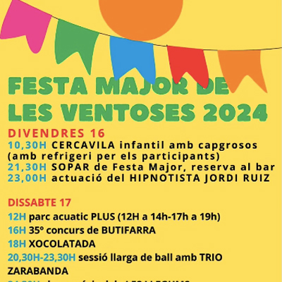 Festa Major de Les Ventoses, Preixens, 2024