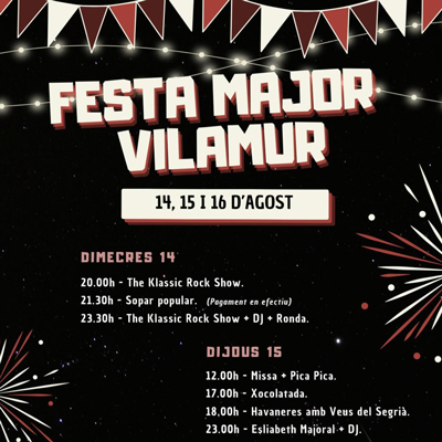 Festa Major de Vilamur, Soriguera, 2024