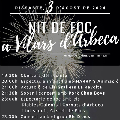 Nit de Foc a Vilars d'Arbeca, 2024