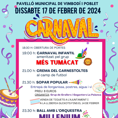 Carnaval de Vimbodí i Poblet, 2024