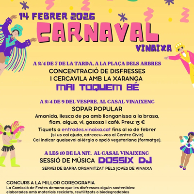 Carnaval de Vinaixa, 2026