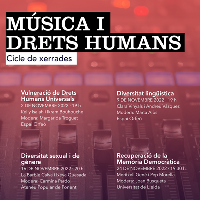 2on Cicle de xerrades sobre Música i Drets Humans, Lleida, 2022