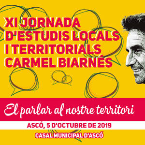 XI Jornada d'Estudis locals i territorials Carmel Biarnés - Ascó 2019