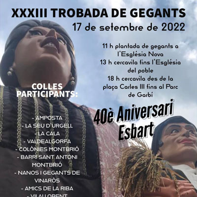 XXXIII Trobada de Gegants a La Ràpita 2022