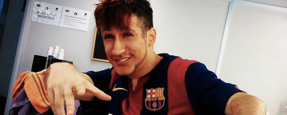 Carles Roig caracteritzat com a Neymar Carles Roig caracteritzat com a Neymar