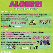 Festa Major d'Algerri, 2025