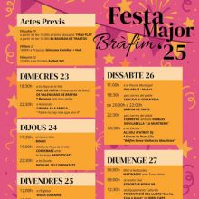 Festa Major de Bràfim, 2025