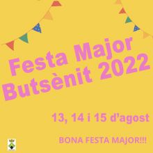Festa Major de Butsènit d'Urgell, Festa Major, Butsènit d'Urgell, Montgai, 2022
