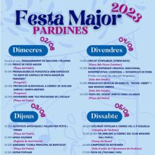 Festa Major de Pardines, 2023