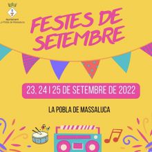 Festa Major de La Pobla de Massaluca, Festes de Setembre, 2022