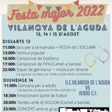 Festa Major de Vilanova de l'Aguda, 2022