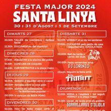 Festa Major de Santa Linya, Les Avellanes i Santa Linya, 2024